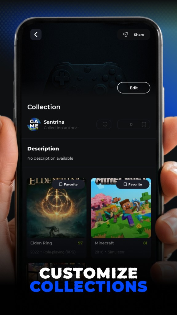 GameSearch collections